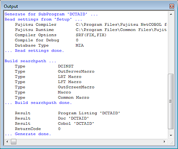 Output Window Output Window